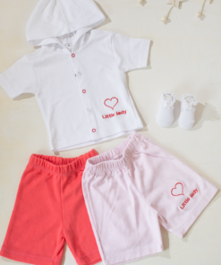 Ajuar Tenida para bebé, Conjunto pantaloncitos rosado niña