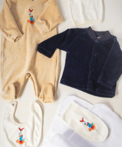 Ajuar Tenida para bebé, Enterito Pajaritos y chaqueta